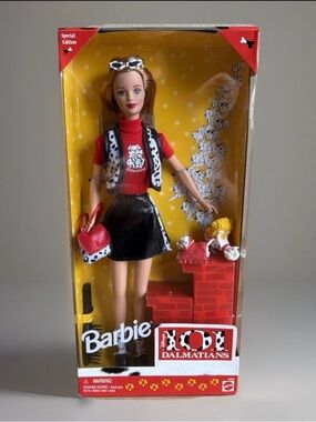 '98 '101 Dalmatians" Barbie, #21375 with 2 puppies, NRFB